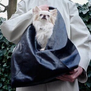 NWT. MANDEL Hugo Black Lizard - Hugo Black Lizard - Oversized Large Shoulder Bag